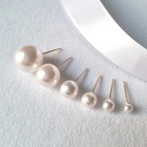 14k 진주귀걸이 한 쌍 3mm-12mm