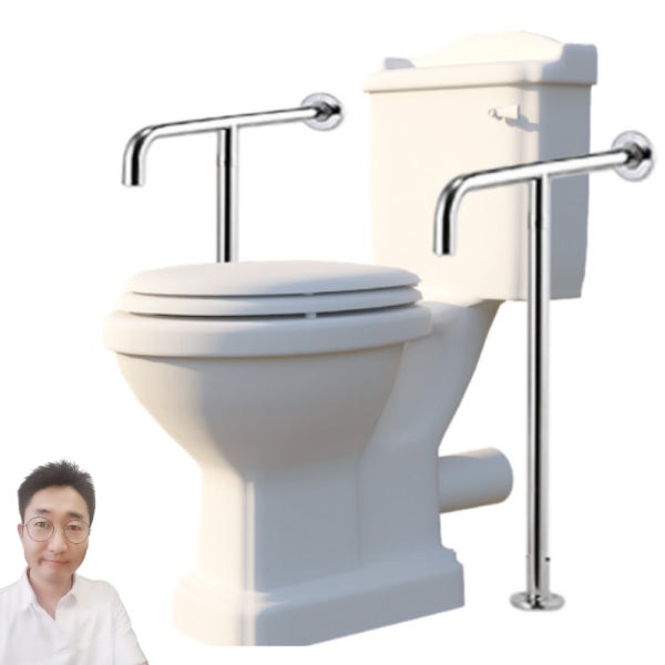 국산 장애인화장실손잡이 노인 변기 욕실 안전바 안전손잡이 스텐 T자형