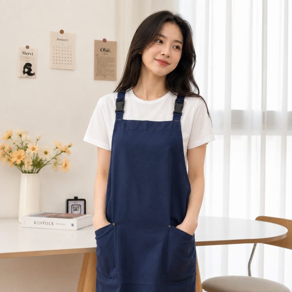 카페 앞치마 제작 방수 주방 공방 자수 H형