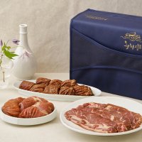 [왕비집] 갈비 선물 세트 / D Set [양념 소갈비 1kg + 양념 LA갈비 1kg + 한돈 양념구이 1kg]