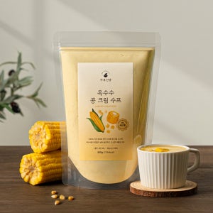 가루선생 옥수수 콩 크림 수프 순 식물성 비건 스프 가루 옥수수콘, 500g, 1개