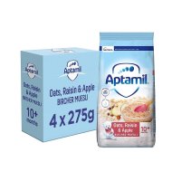 Aptamil 압타밀 영국 오트밀 시리얼 죽 이유식 건포도 사과 275g 4팩