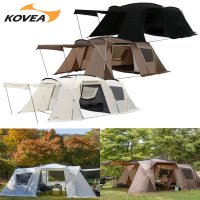 코베아 네스트w 신형 네스트2 텐트 거실형 리빙쉘 대형 캠핑 4 5 6 인용 브라운 블랙