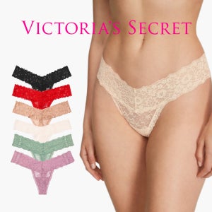 (국내)(1+1) 빅토리아시크릿 여성 레이스 편한 티팬티 thong 망사 시스루