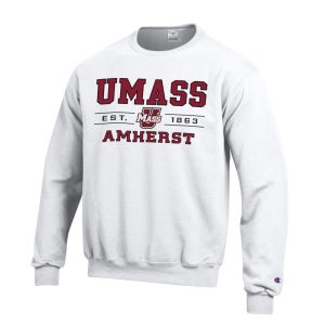 UMASS 미국 대학교 챔피온 맨투맨 화이트 미국대학 현지배송