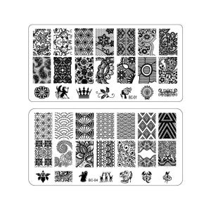 레이스 플레이트 네일스탬핑 스탬프 2종