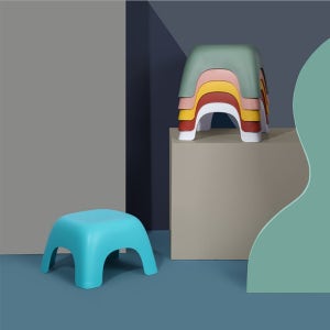 룰루홈 컬러풀 높은 욕실 의자 목욕탕 화장실 욕조 샤워 쾌변