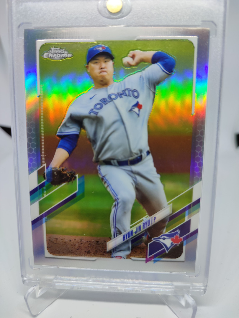 2021 Topps Chrome REFRACTOR 류현진 Hyun-Jin 야구 MLB 카드