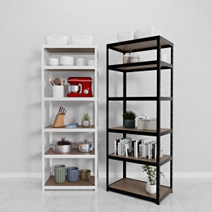 랙셈블 수납선반 다용도 다용도실 주방 선반 무볼트 팬트리 랙 랙셈블 8003001200 6단