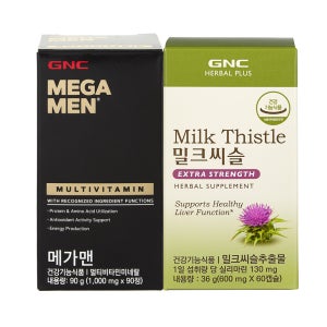 GNC 메가맨 멀티비타민 90정 + 밀크씨슬 60캡슐