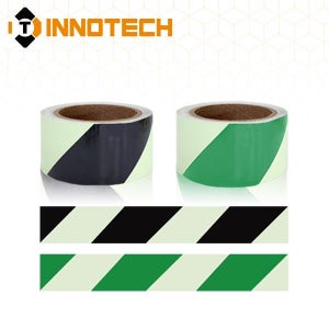 INNOTECH 축광 사선 야광테이프 길이 10M 폭 50~100mm