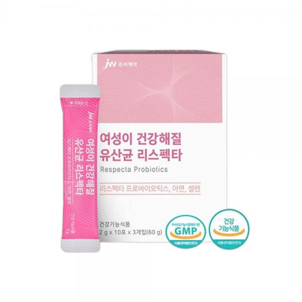 <b>중외제약</b> 여성 질건강 유산균 프로바이오틱스 리스펙타
