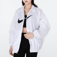 나이키 스우시 에센셜 아노락 우븐 바람막이 집업자켓 화이트 여성 DM6182-100 NIKE