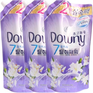 다우니 섬유유연제 화이트티와 릴리 리필 1.6L 3개