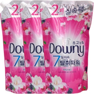 다우니 섬유유연제 목련과 베리 리필 1.6L 3개