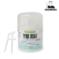 덴트프로 Y형 일회용 치실 70개입/휴대용