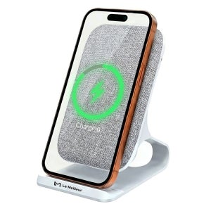 르메이어 무선 충전기 듀얼 코일 20W 초고속 스탠드 거치대 그레이