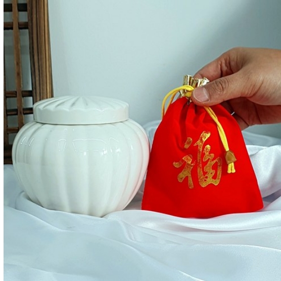 친집선 현관 하양 소금 단지 항아리+복주머니 풍수키트