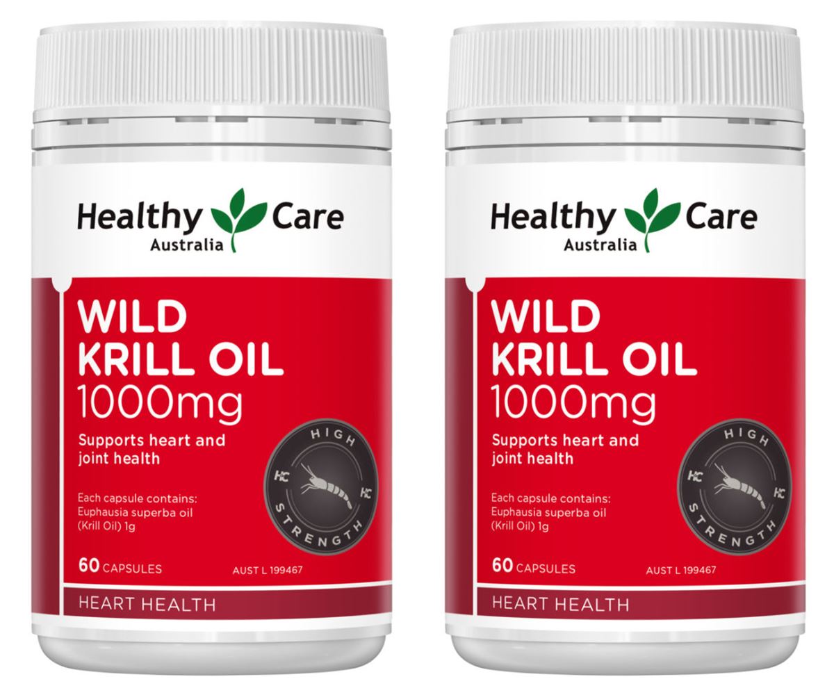 <b>헬시케어 크릴오일</b> 1000mg 60정 2팩 HEALTHY CARE