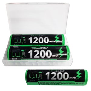 몬스터파워 18650 배터리 1200mAh 보호회로 건전지 리튬이온 충전지 충전식 고방전