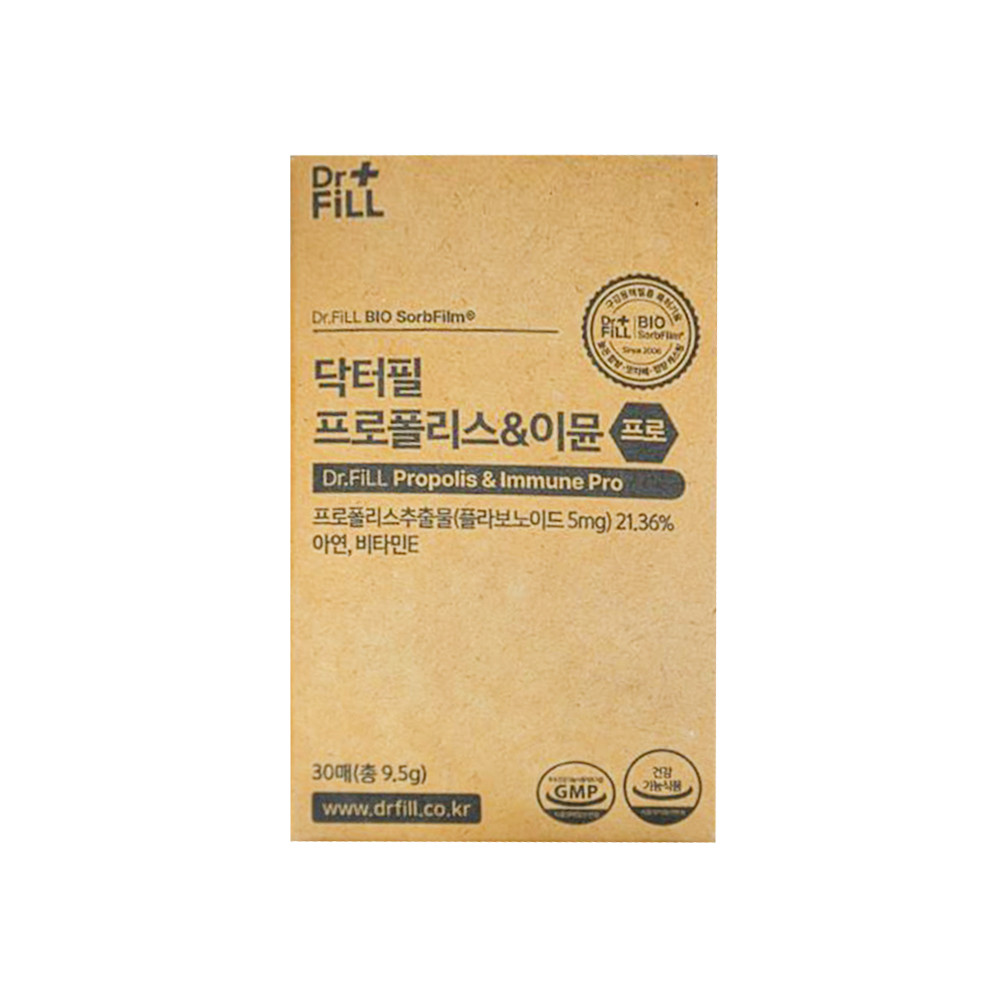 닥터필 <b>필름형 프로폴리스</b>이뮨 30매 1박스 / DY
