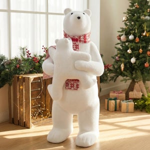 120cm 특대형 북극곰 장식 (A타입) 겨울 크리스마스 인테리어