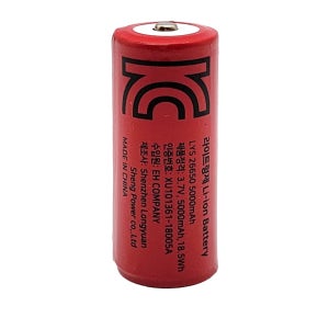 고출력 26650 배터리 충전지 5000mAh KC인증 보호회로 리튬이온 건전지