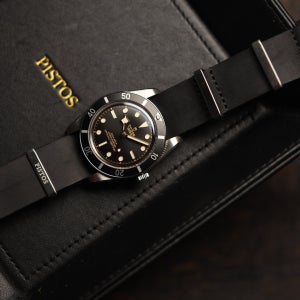 PISTOS 소가죽 블랙 나토밴드 20mm, 22mm NATO 시계줄