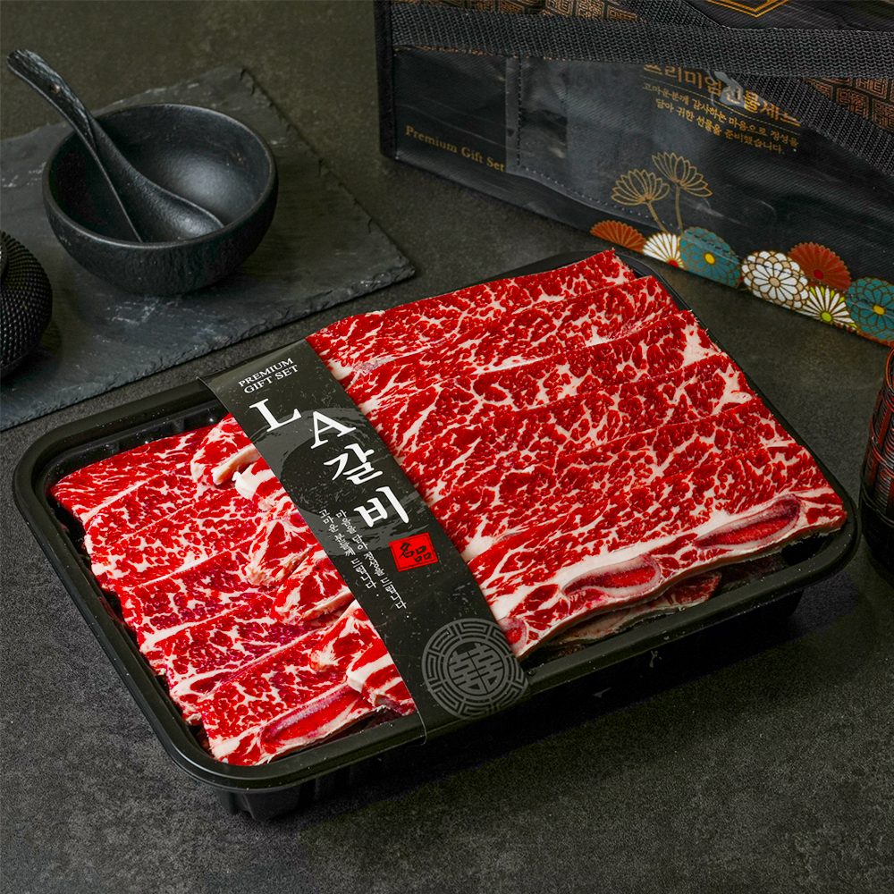 설렘한입 초이스 등급 LA갈비 2kg <b>선물</b>세트 설 <b>설날</b> 명절 꽃갈비 일반포장