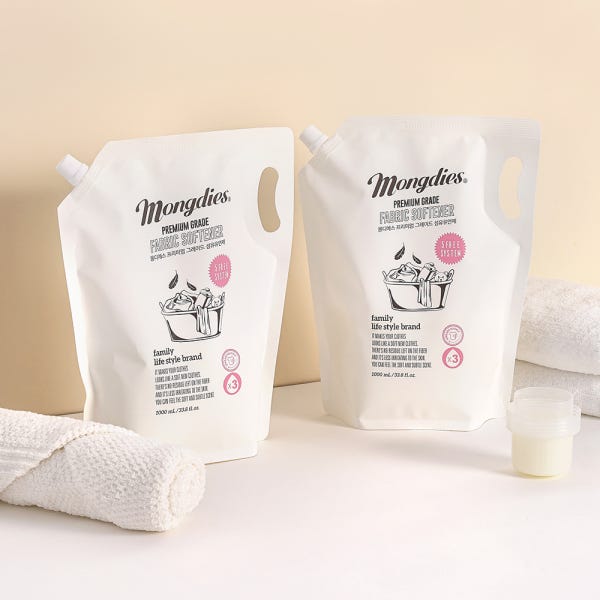 1+1 몽디에스 클린코튼향 3배 고농축 섬유유연제 리필형 1000ml