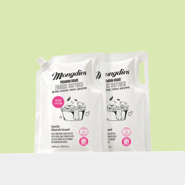 1+1 몽디에스 클린코튼향 3배 고농축 섬유유연제 리필형 1000ml