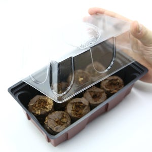 데팡스 모종 육묘 트레이 식물재배기 미니온실 삽목 파종 상토 미니 모종상자+8 코코플러그