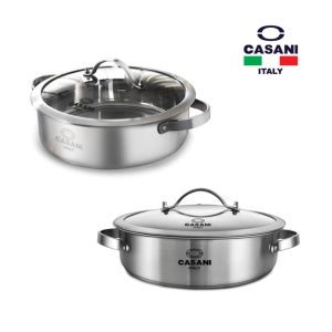 까사니 쿠치나 IH 인덕션용 스텐 전골냄비 26cm 가정용 샤브샤브 감자탕 오뎅탕