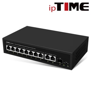 아이피타임, PoE8003 8포트 PoE LAN 지원 허브 2포트 기가비트