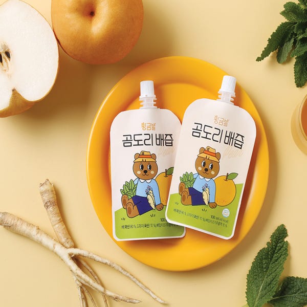 황금밭 곰도리배즙 100mlx30팩 곰보배추 도라지 배 / 시럽 중 택1