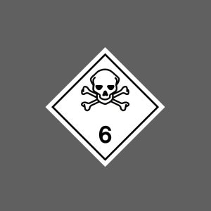 제6급 (독성물질및전염성물질) 제6.1급 운송 컨테이너 항공 선박 스티커 10x10cm