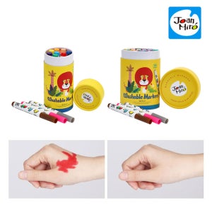 키즈상점 리틀호안미로 워셔블마커 둥근팁 12색 24색 물감스틱 물감펜 액체크레파스