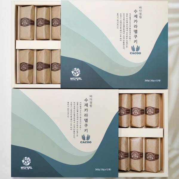 New 바다정원 수제 카라멜쿠키 선물세트 12개입