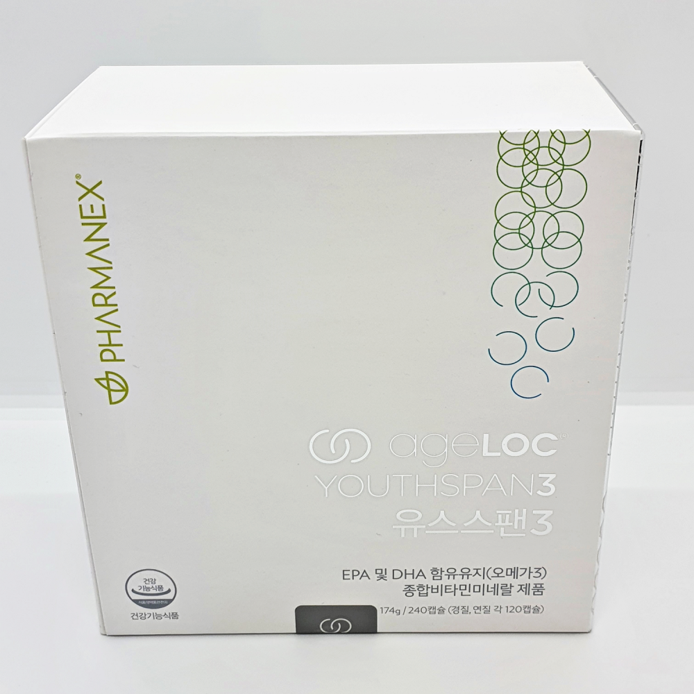 <b>뉴스킨</b> 유스스펜3 멀티 비타민 파마넥스 에이지락 240캡슐 유스스팬3