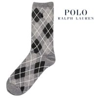 폴로 랄프로렌 우먼 더블 아가일 크루 여성 장목 양말 Polo Ralph Lauren