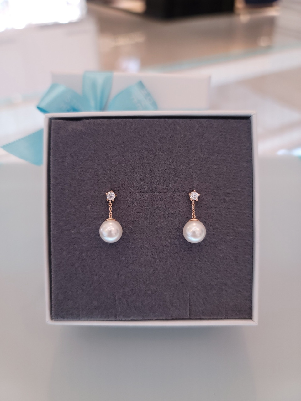 스톤헨지 실버 원석 드롭 귀걸이