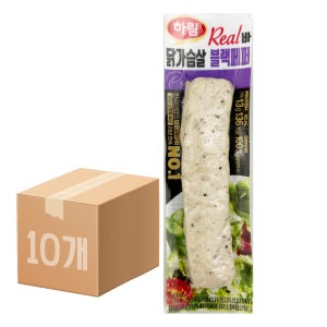 하림 닭가슴살 리얼바 블랙페퍼 70g Real바 10개