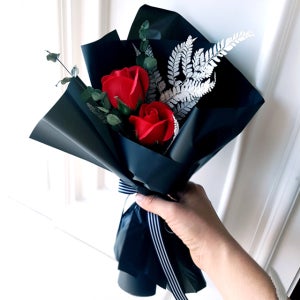레드 장미 비누꽃 발렌타인데이 결혼 기념일 졸업식 발표회 미니 꽃다발