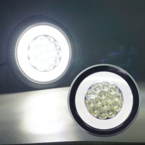 24V 교체용 원형 2WAY 면발광LED테일램프 화이트LED / 데루등 후미등