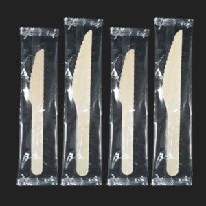 일회용 나무 나이프 HC 160mm 완전 개별포장 낱개포장 2000개 우드