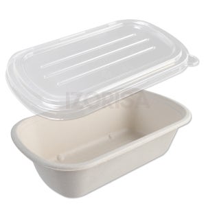 KRM-펄프 직사각용기(크라프트)/500(set)[RC1000(바디)/RCL750(pet뚜껑)세트]