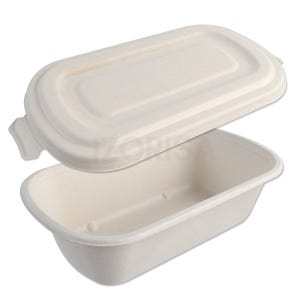 KRM-펄프 직사각용기(크라프트)/500(set)[RC1000(바디)/RL750(pulp뚜껑)세트]