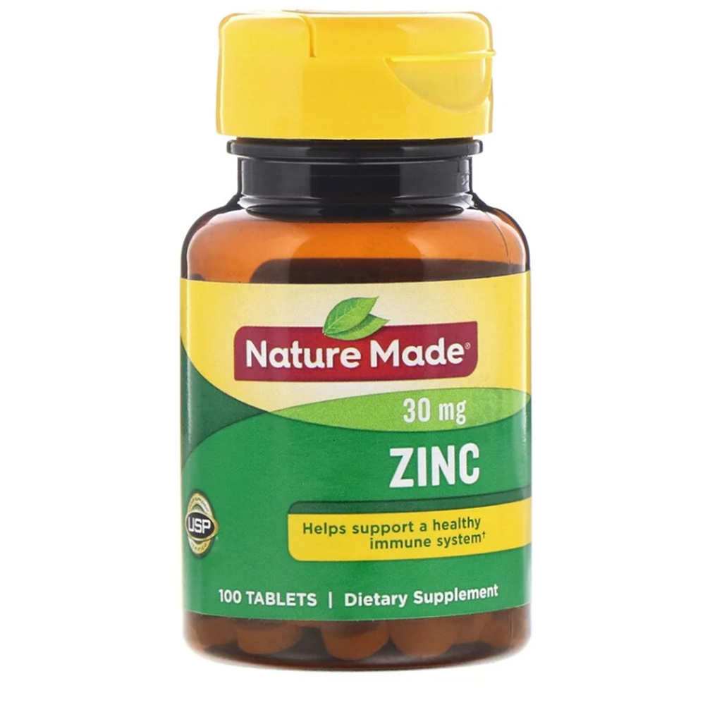 네이처 메이드 Nature Made 아연 <b>징크글루코네이트 30mg</b> 100정 zinc 글루텐프리