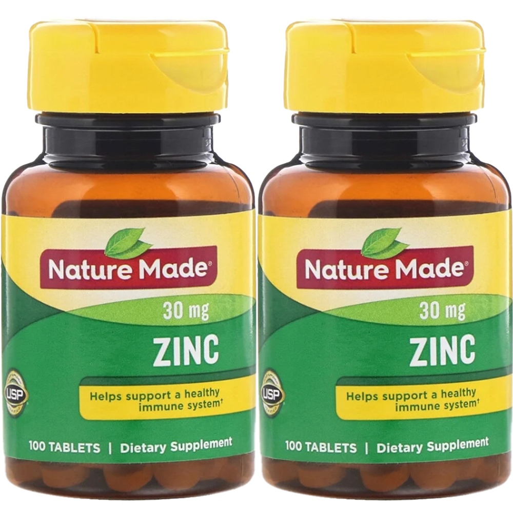 1+1 네이처 메이드 Nature Made 아연 <b>징크글루코네이트 30mg</b> 100정 zinc 글루텐프리