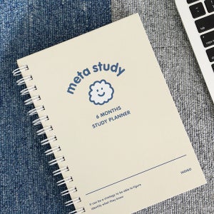 인디고 혼자공부 메타 스터디 플래너 6개월용 그레이 데일리 공시생 수험생 공부습관 학원 스케줄러